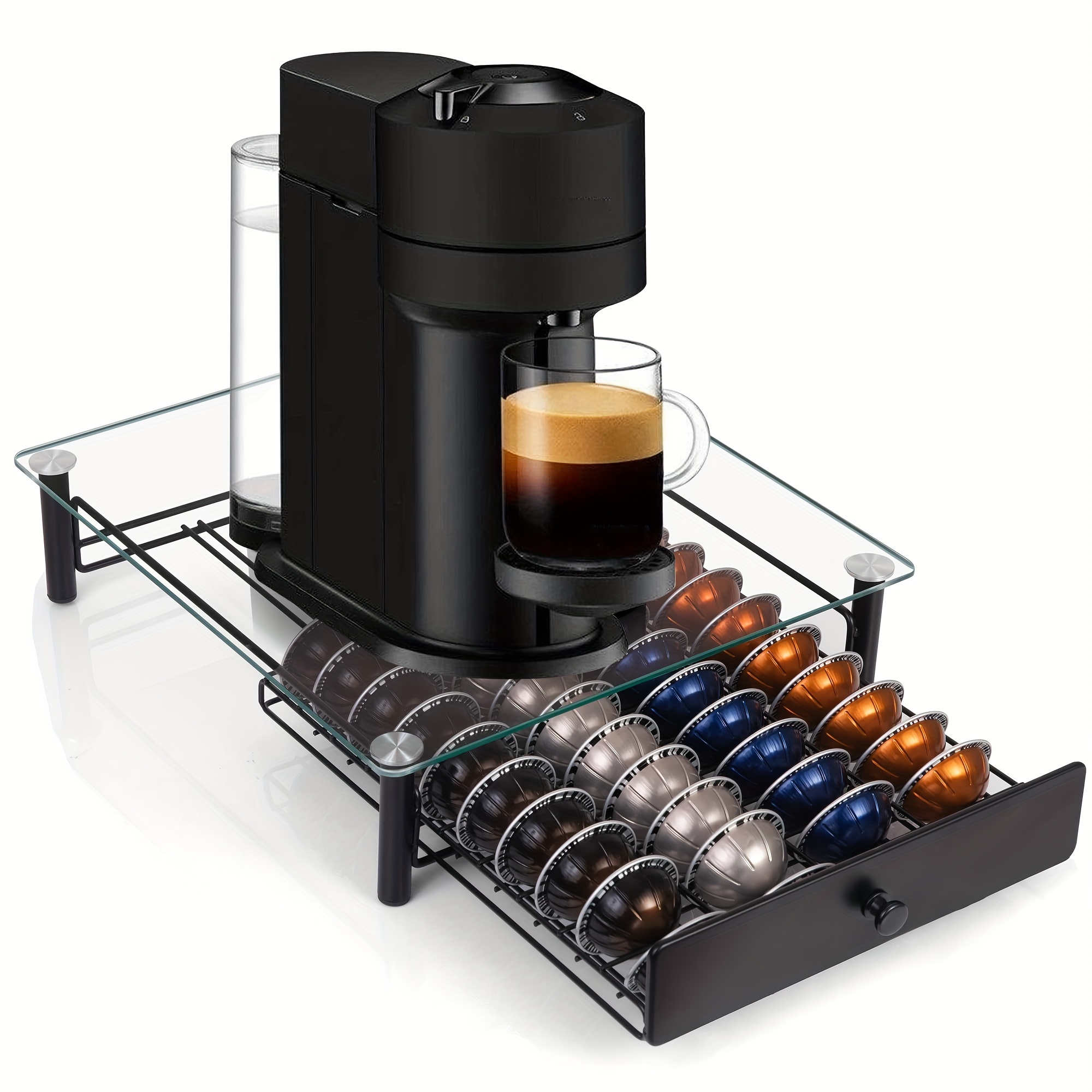 Coffee Capsule Holder - EASTSIGN Coffee Pod Holder Drawer, Coffee