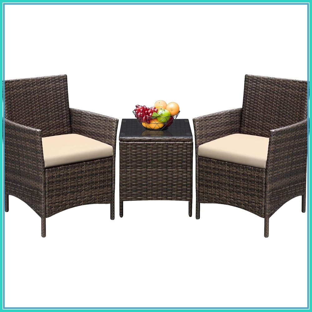 Coffee & Tea Restaurant - 3-Piece Outdoor Patio Set with PE