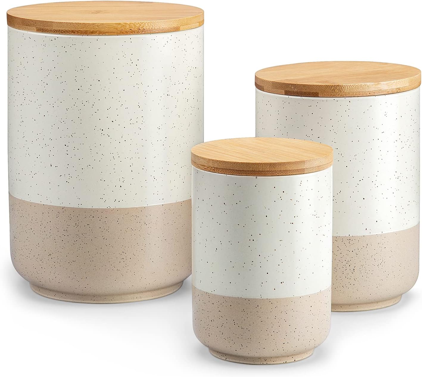 Canister Coffee Sugar Tea - Sabine Ceramic Canister Set with Airtight