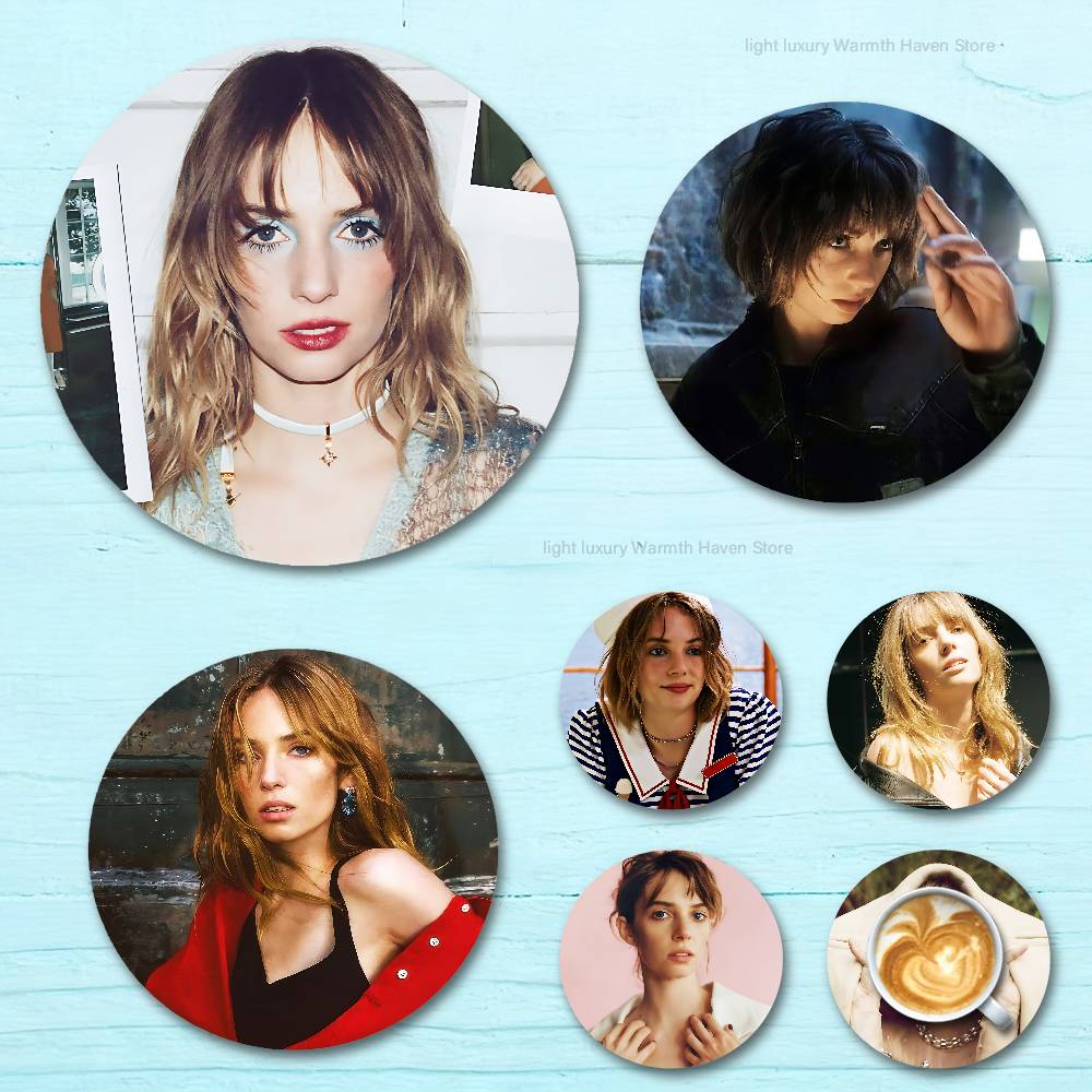 Maya Coffee & Tea Ulasan - Actor M-Maya H-Hawke Round Wooden Coasters