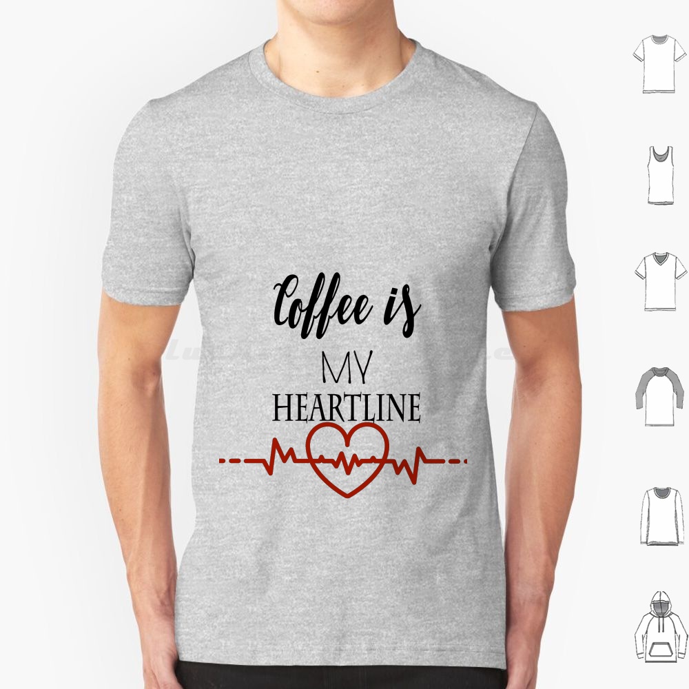 Coffee Tea Quotes Short - Coffee Is My Heart Line T