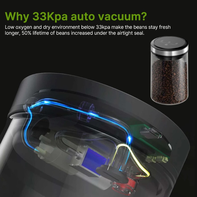 Rechargeable Automatic Vacuum  - Coffee Tea And Bean review and price