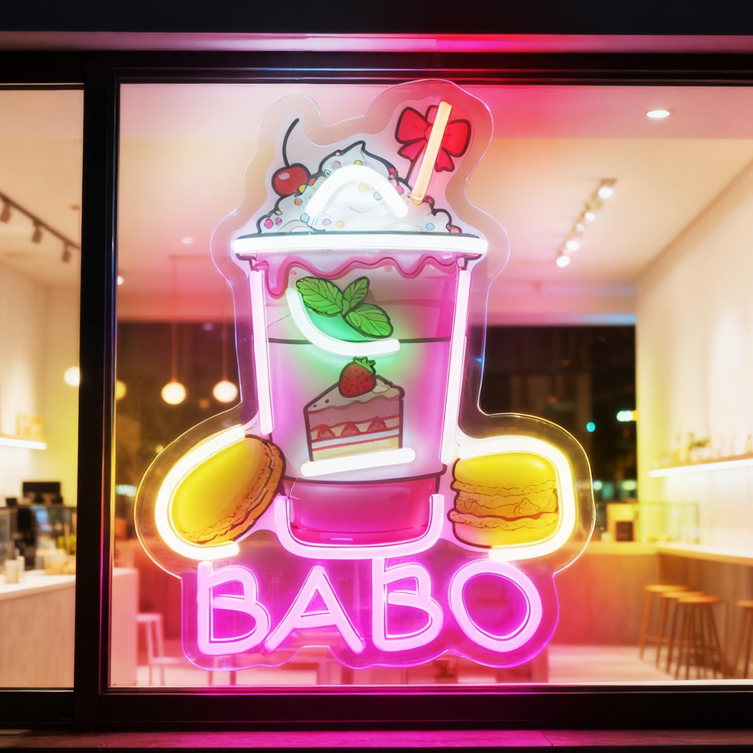 Boba Neon Sign Light Up Bubble - Coffee Tea Boba review and price