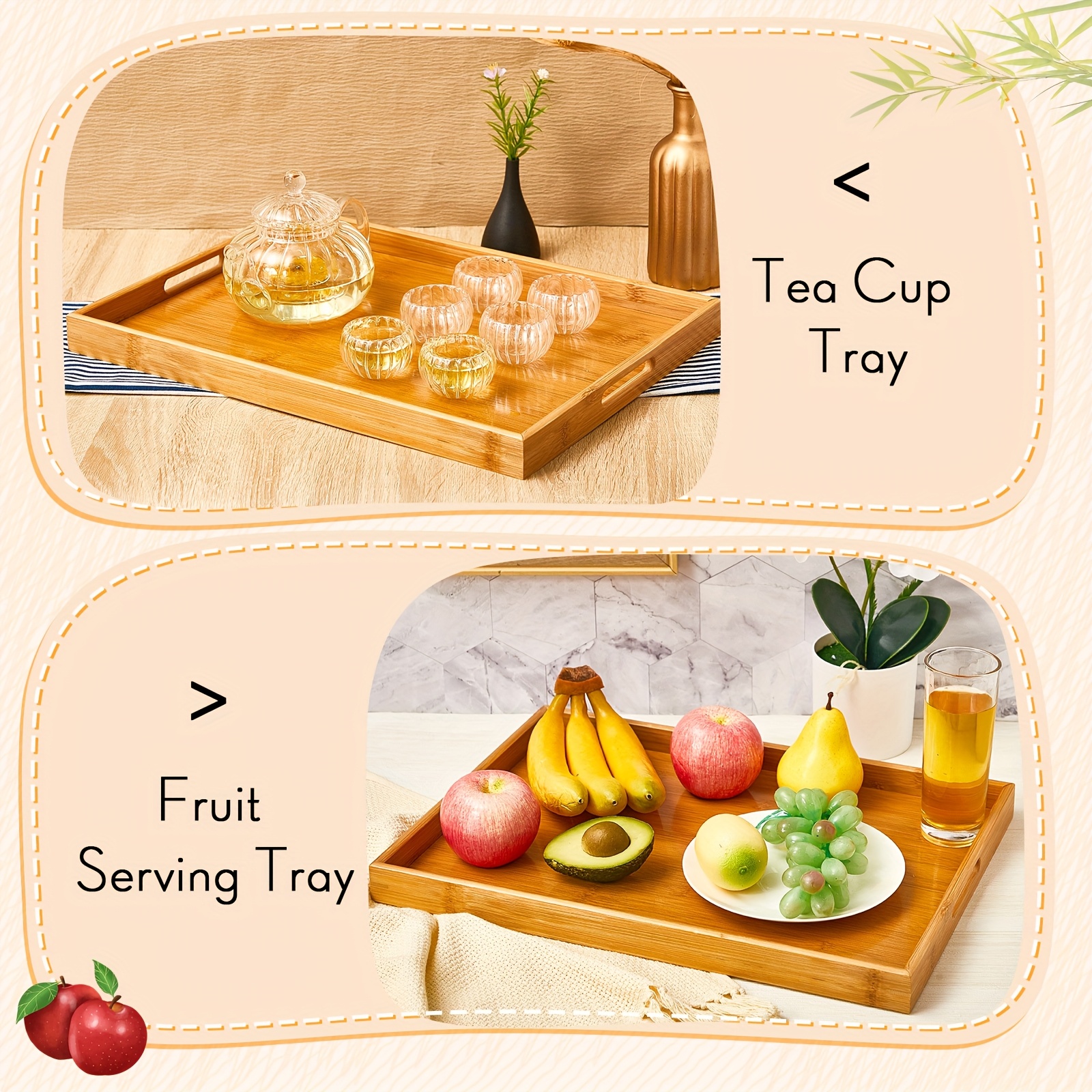 4pcs 18 X 13 X 1.4in Large Bam - Coffee X Tea review and price