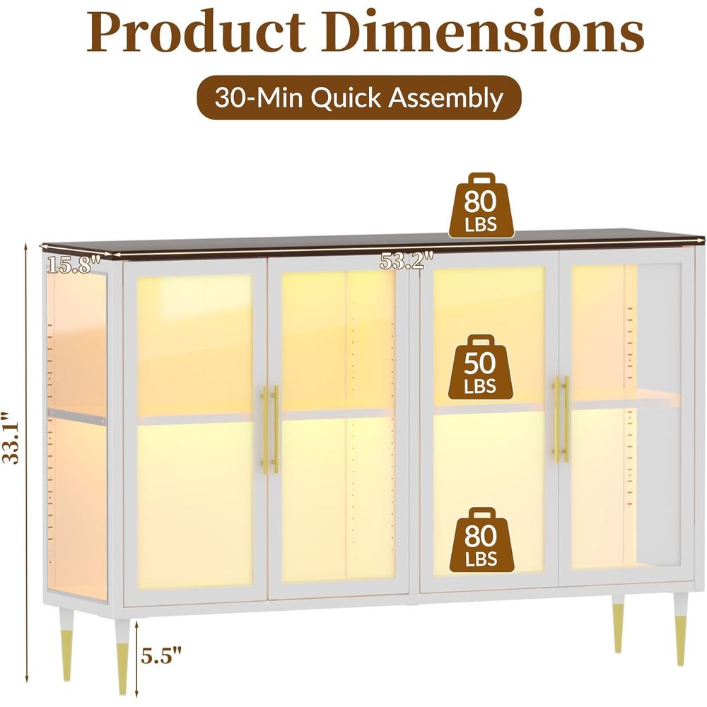 LED-Illuminated Glass Sideboar - Coffee & Tea Restaurant review and price
