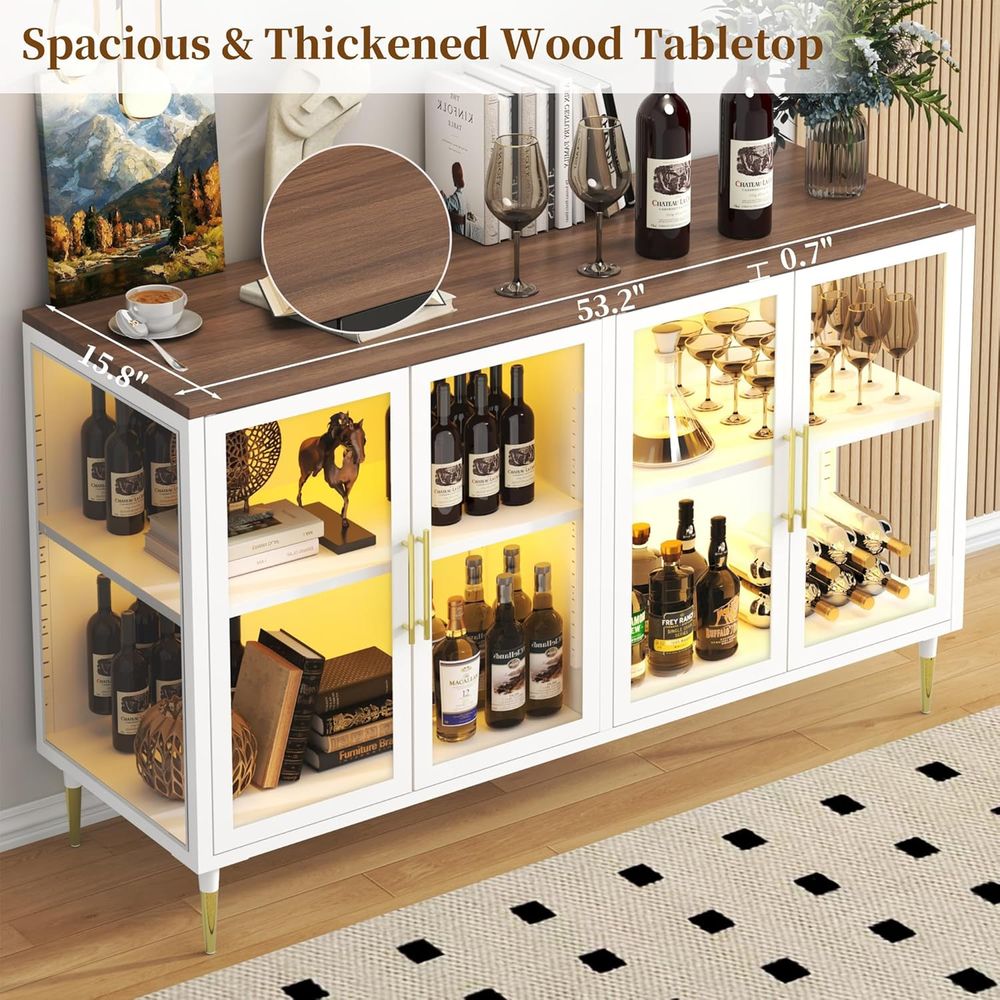 LED-Illuminated Glass Sideboar - Coffee & Tea Restaurant review and price
