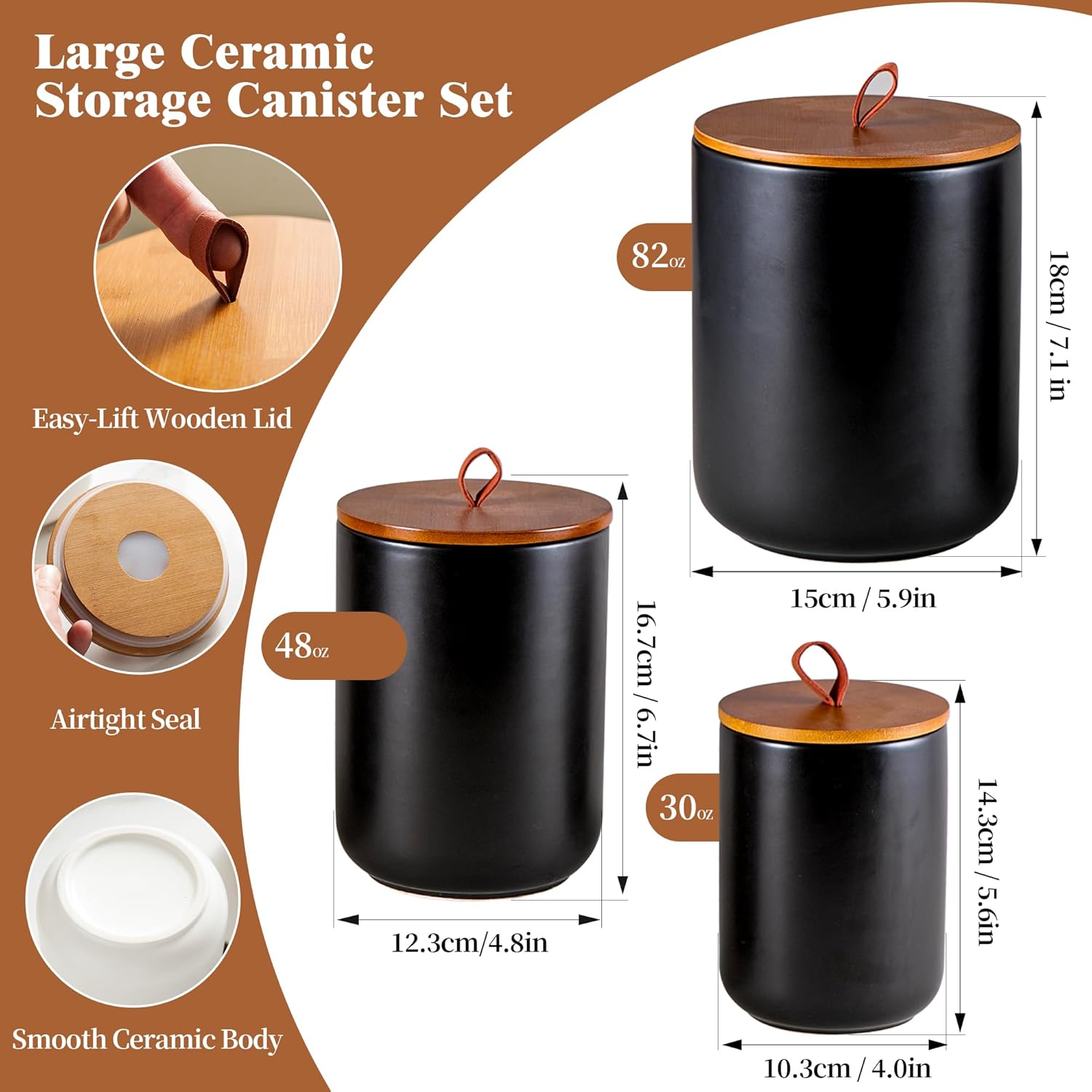Ceramic Canister Set (30 oz, 4 - Canister Coffee Sugar Tea review and price