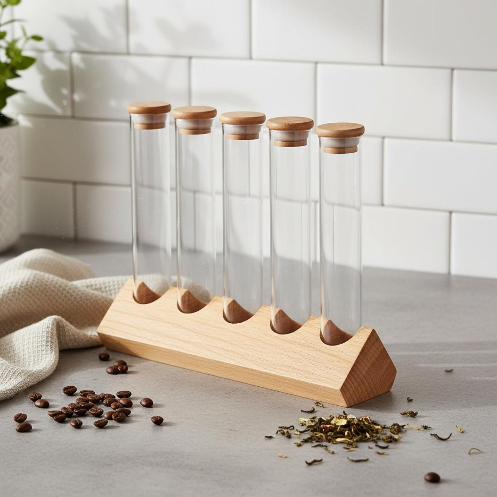 Glass Tube Container Set with  - Coffee Bean & Tea Menu review and price