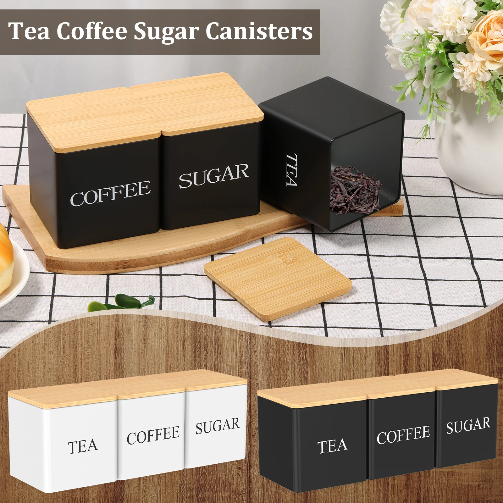 3Pcs Set 500ml Tea Sugar Coffe - Canister Coffee Sugar Tea review and price