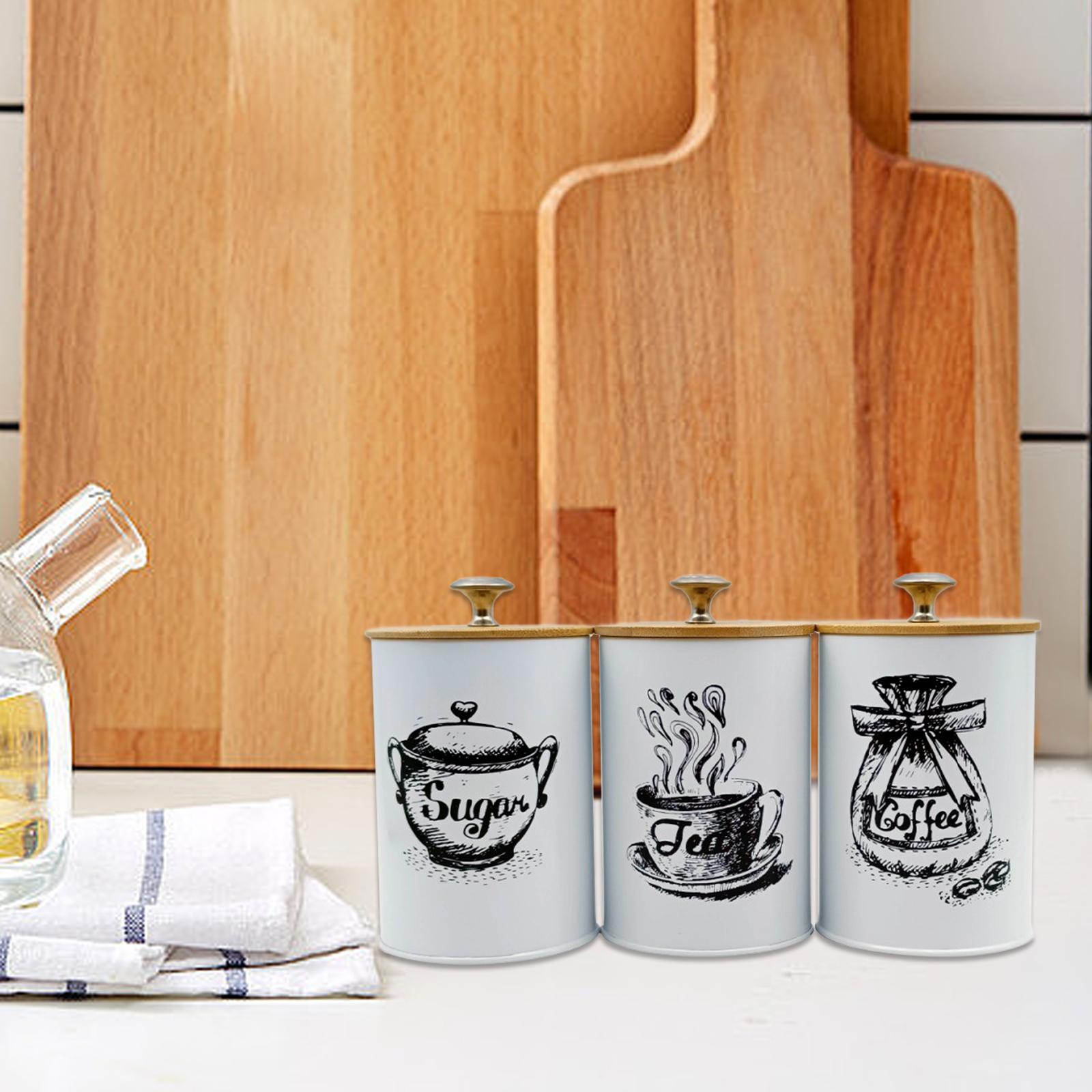 3Pcs Sealed Coffee Canister Se - Canister Coffee Sugar Tea review and price