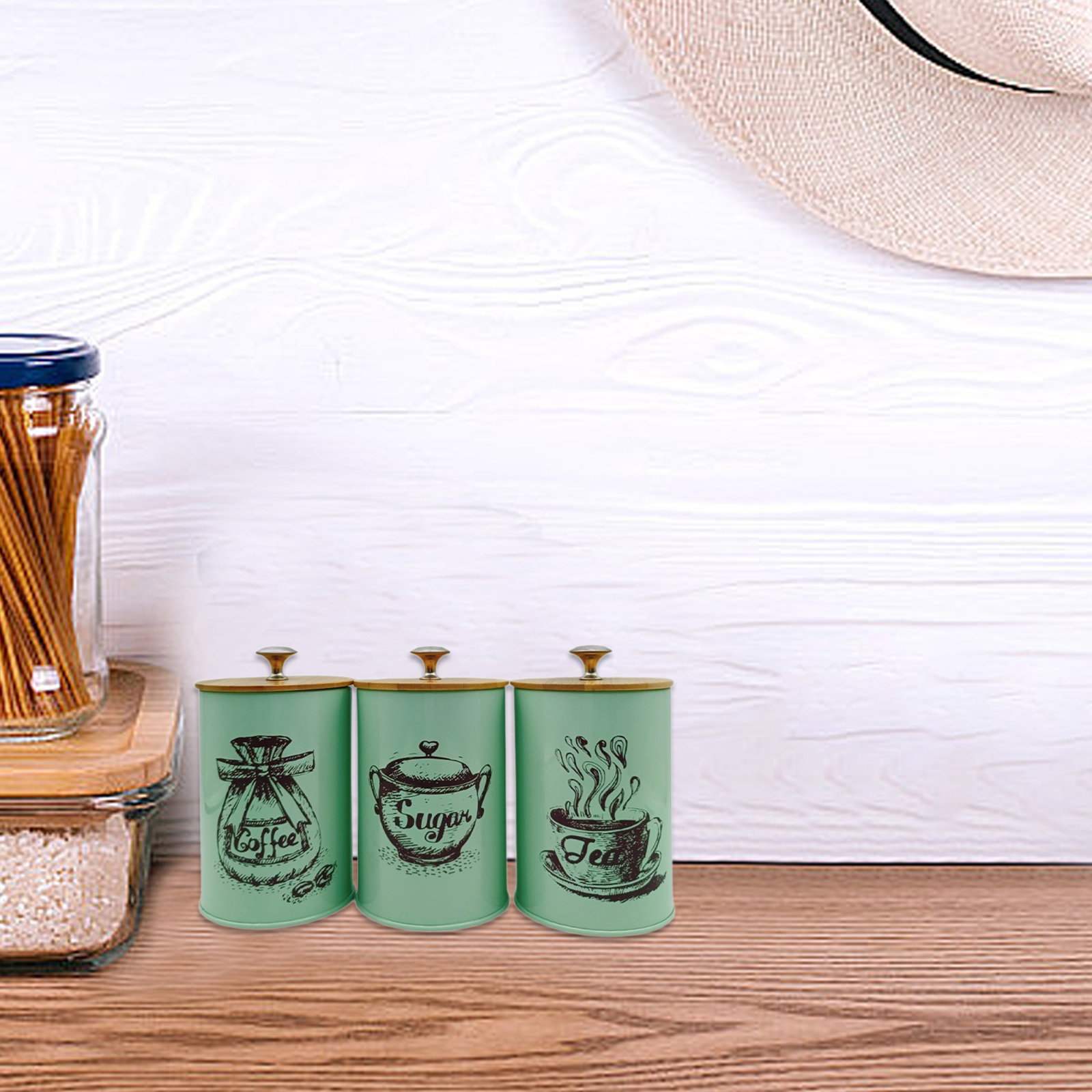 3Pcs Sealed Coffee Canister Se - Canister Coffee Sugar Tea review and price