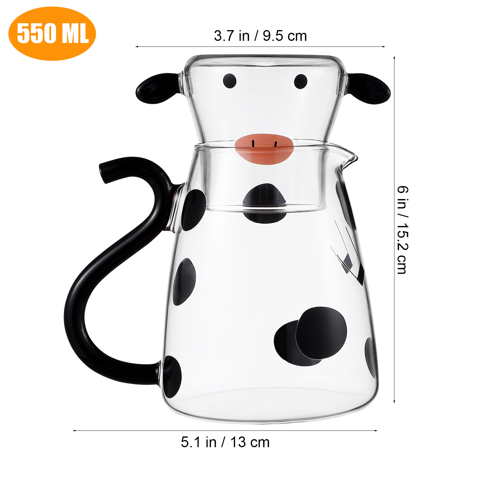 Glass Kettle with Cup Cartoon  - Dispenser Coffee And Tea review and price