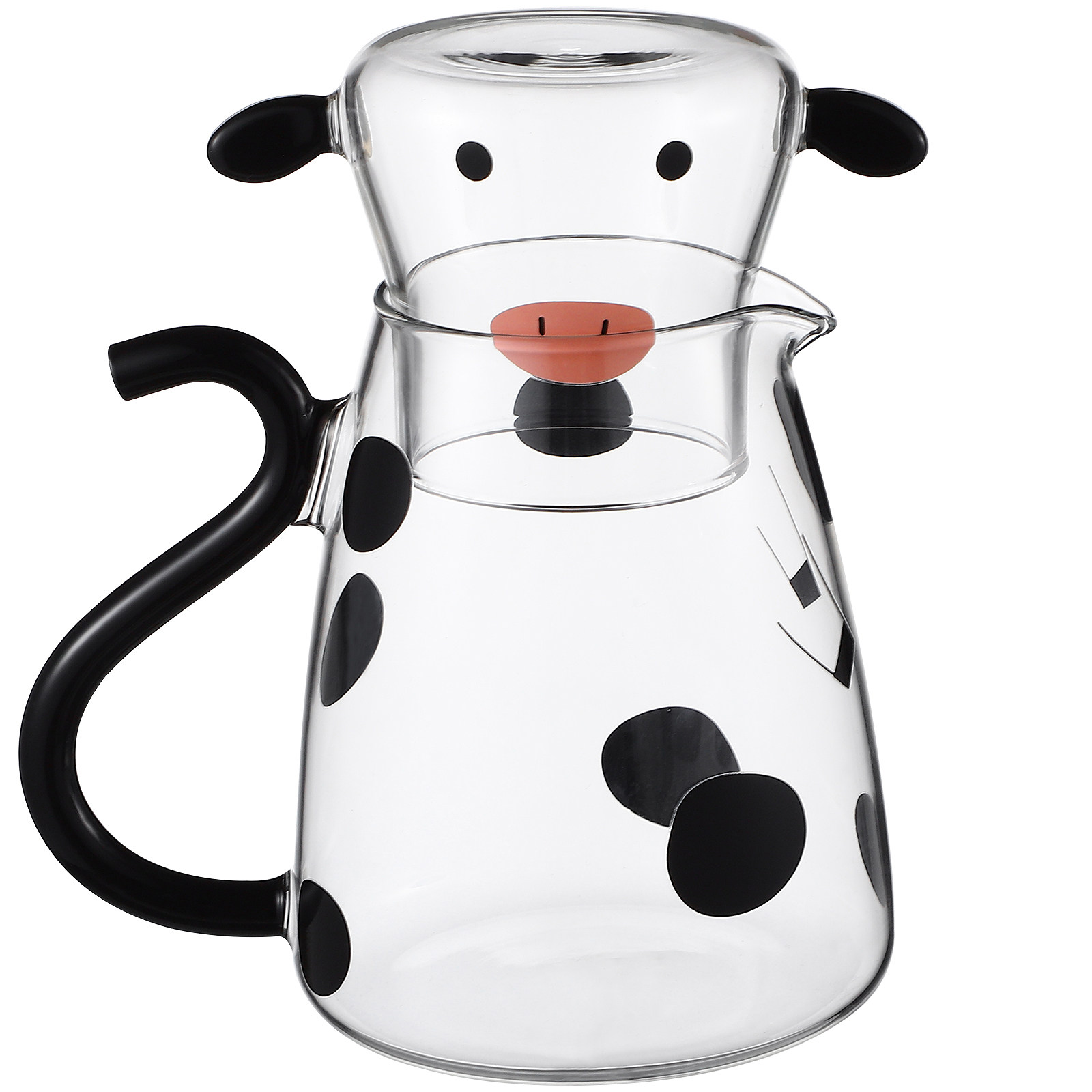 Glass Kettle with Cup Cartoon  - Dispenser Coffee And Tea review and price