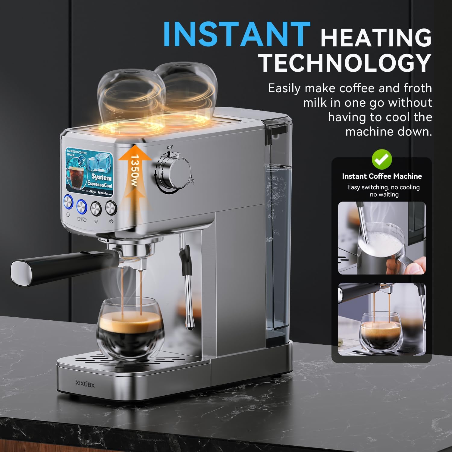 20 Bar Espresso Machine with M - Coffee & Tea Restaurant review and price