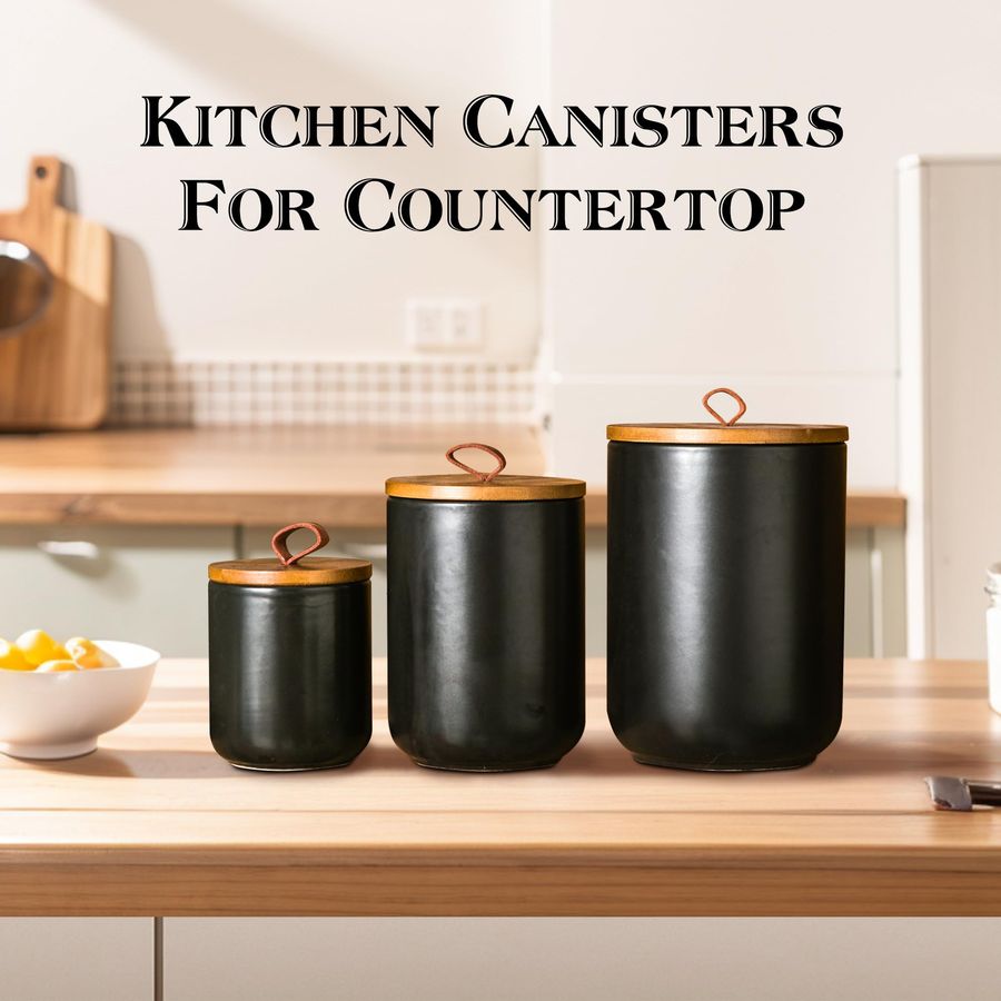 Black Ceramic Canister Set wit - Canister Coffee Sugar Tea review and price