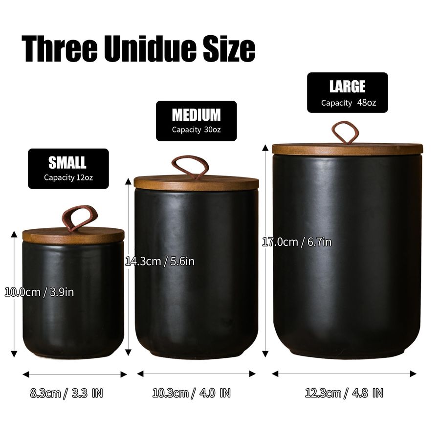 Black Ceramic Canister Set wit - Canister Coffee Sugar Tea review and price