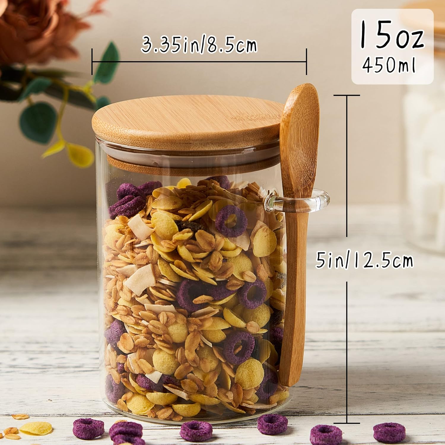 2 Pack 15oz Glass Sugar Contai - Canister Coffee Sugar Tea review and price