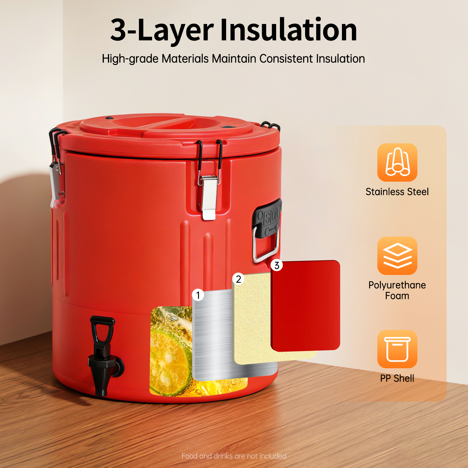 Large Capacity Drink Cooler, 4 - Coffee Tea Hot review and price