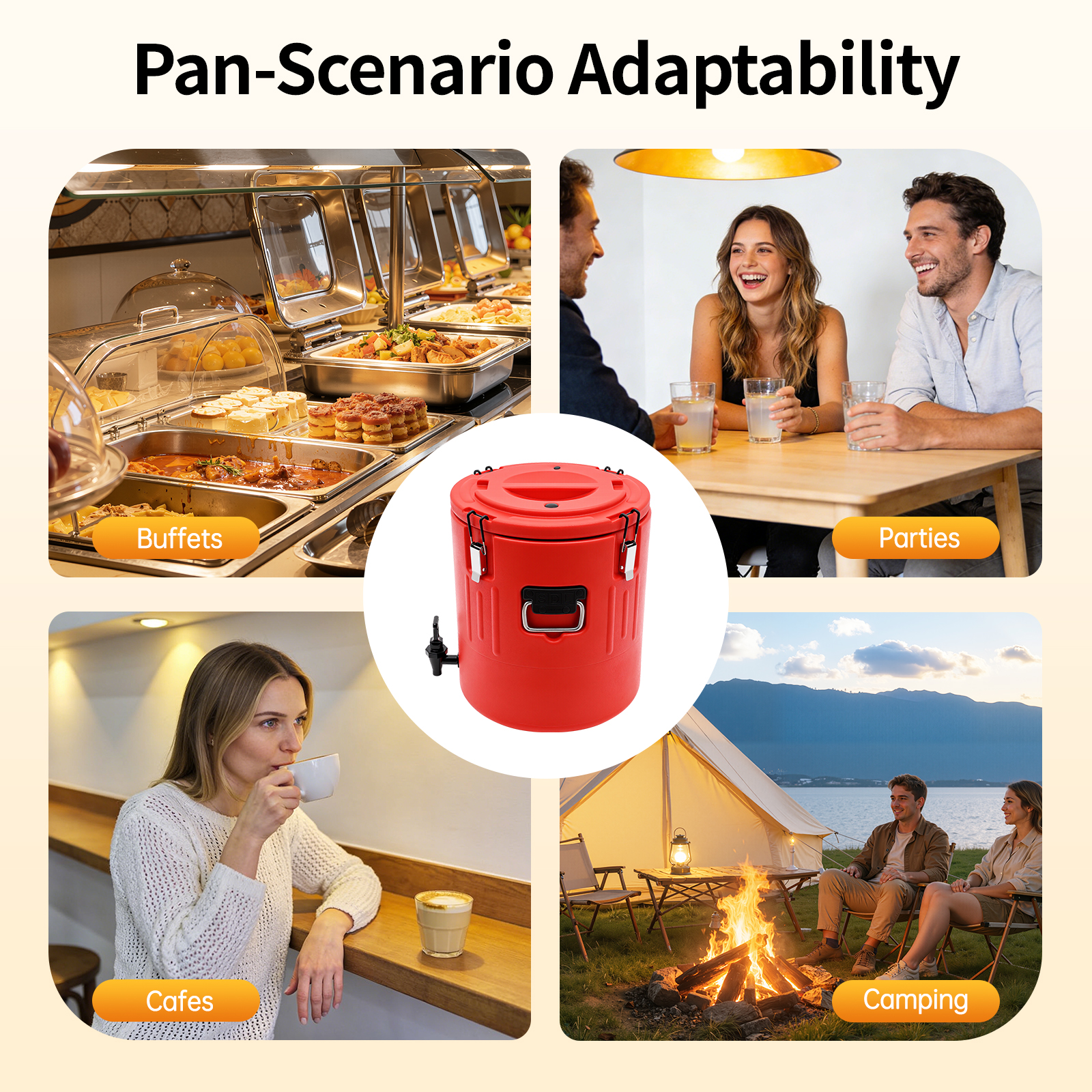 Large Capacity Drink Cooler, 4 - Coffee Tea Hot review and price