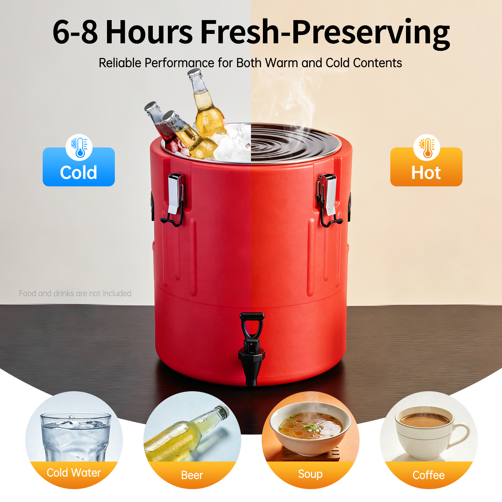 Large Capacity Drink Cooler, 4 - Coffee Tea Hot review and price