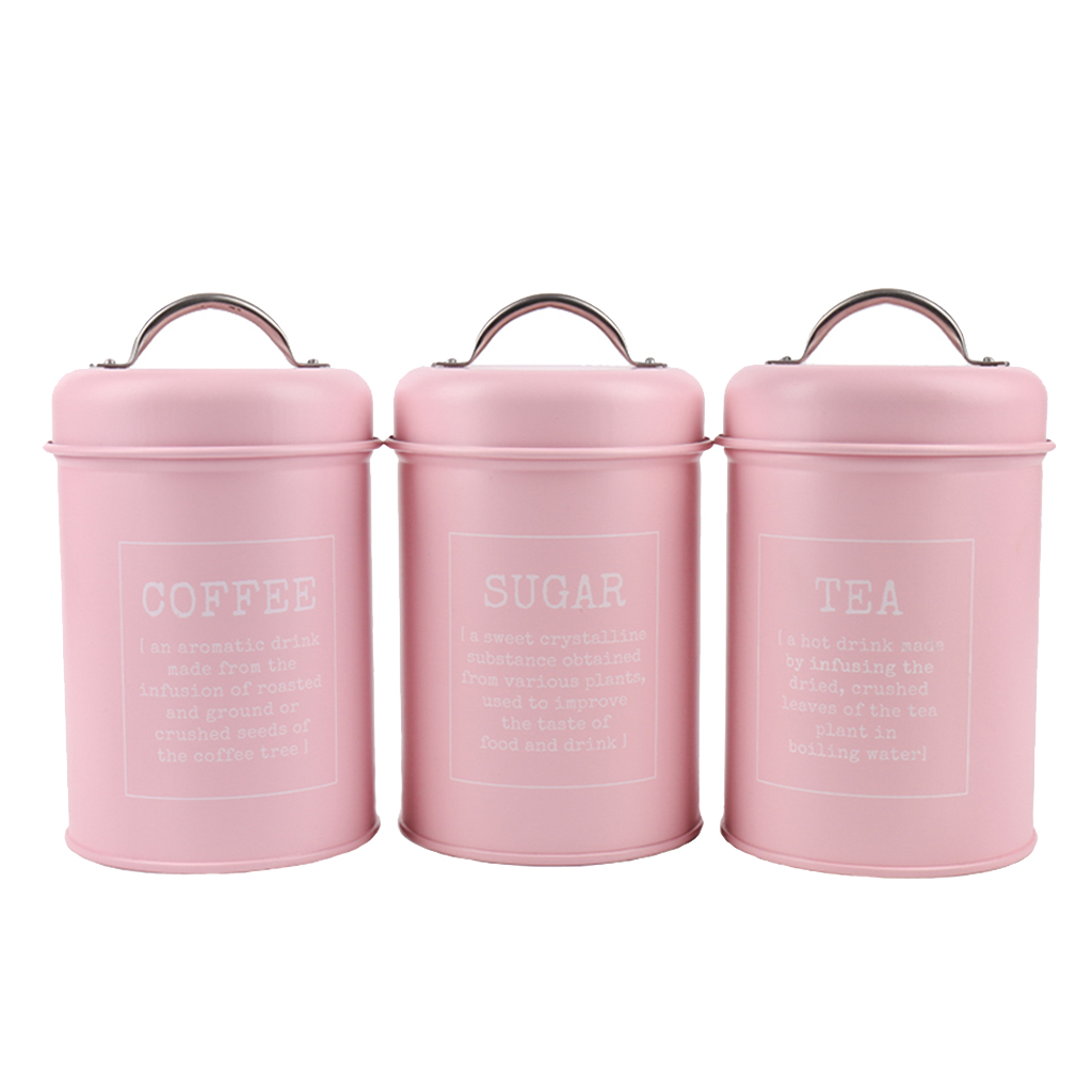 Set of 3 Canister Iron Kitchen - Canister Coffee Sugar Tea review and price